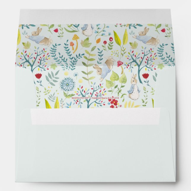 Peter Rabbit | Enchanted Watercolor Pattern Envelope (Back (Bottom))