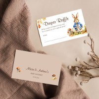 Peter rabbit fall baby shower diaper raffle