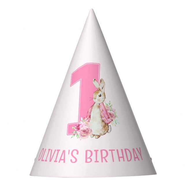 Peter Rabbit | First Birthday Party Hat (Front)