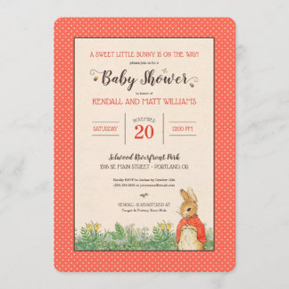Peter Rabbit - Flopsy | Girl Baby Shower Invitation