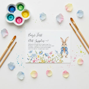 Peter Rabbit Floral Baby's First Art Supplies Enclosure Card