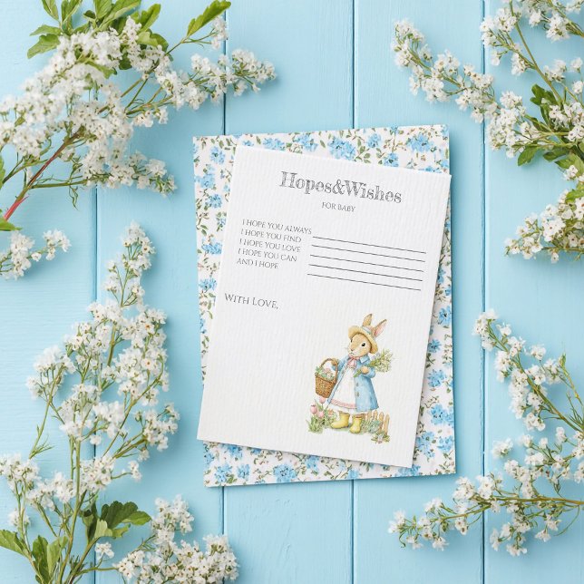 Peter Rabbit Garden Baby Shower Game Enclosure Card (Creator Uploaded)