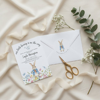 Peter Rabbit Garden Party Baby Shower Classic Round Sticker