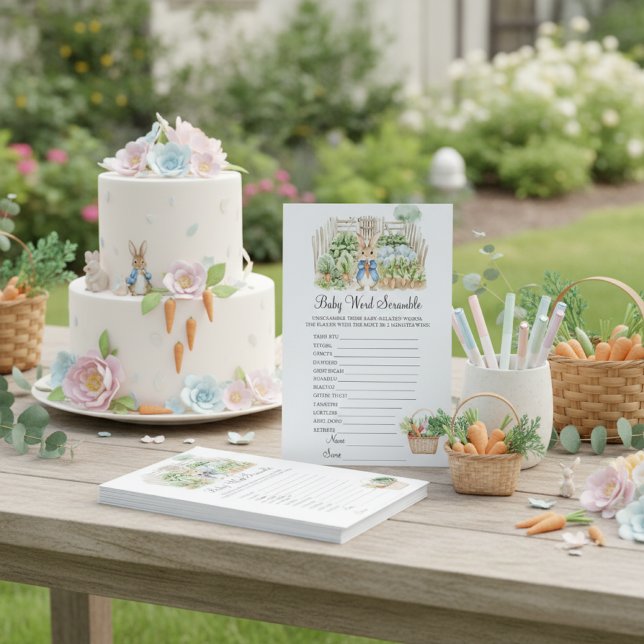 Peter Rabbit Garden Scramble Baby Shower Game (Creator Uploaded)