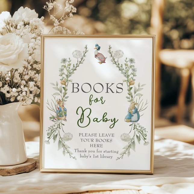 Peter Rabbit Greenery Wildflower Books For Baby Poster (Creator Uploaded)