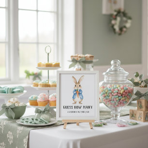 Peter Rabbit “Guess How Many” Baby Shower Game Poster