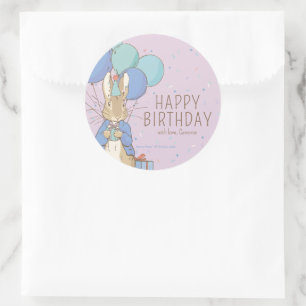 Peter Rabbit Happy Birthday From Classic Round Sticker