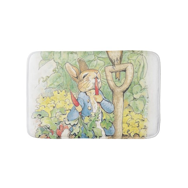 Peter Rabbit In The Garden - Beatrix Potter Bath Mat (Front)