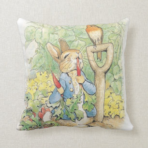 Peter Rabbit In The Garden - Beatrix Potter Cushion