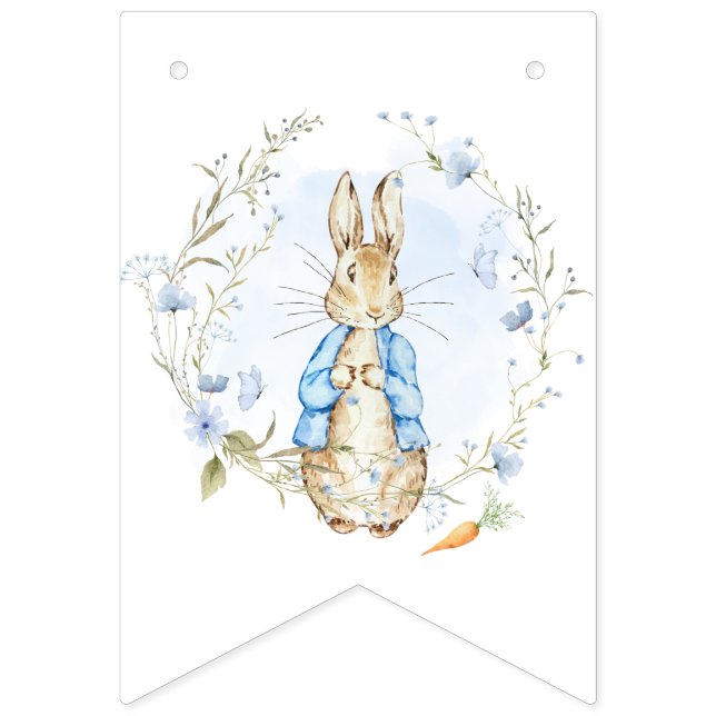 Peter Rabbit It's A Boy Baby Shower Bunting (Second Flag)