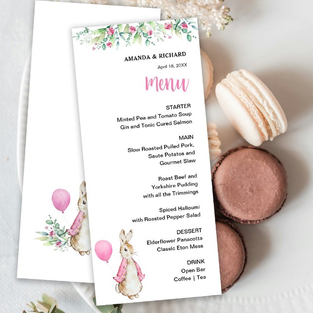 Peter Rabbit Menu (Creator Uploaded)