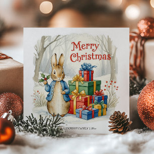 Peter Rabbit Merry Christmas Holiday Card