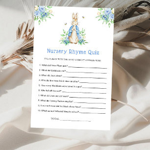 Peter Rabbit Nursery Rhyme Quiz Game