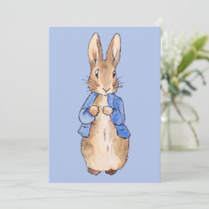 Peter Rabbit on Blue Background    Invitation