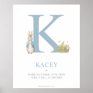 Peter Rabbit   Personalised Letter K Poster