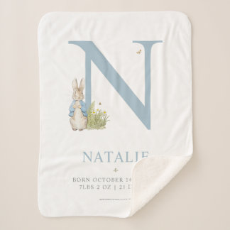 Peter Rabbit | Personalised Letter N Sherpa Blanket