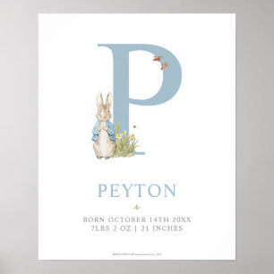 Peter Rabbit   Personalised Letter P Poster