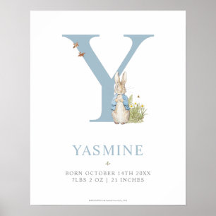 Peter Rabbit   Personalised Letter Y Poster