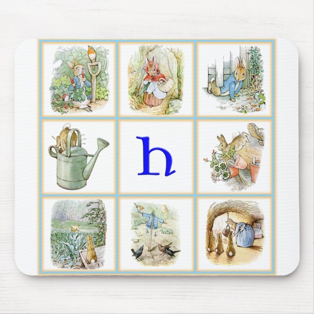 PETER RABBIT personalised with letter H Mouse Pad (Front)