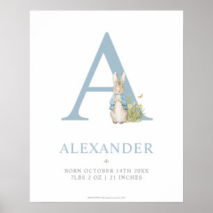 Peter Rabbit   Personalized Letter A Poster
