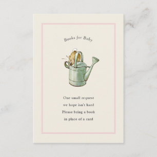 Peter Rabbit Pink Ivory Vintage Baby Book Enclosure Card