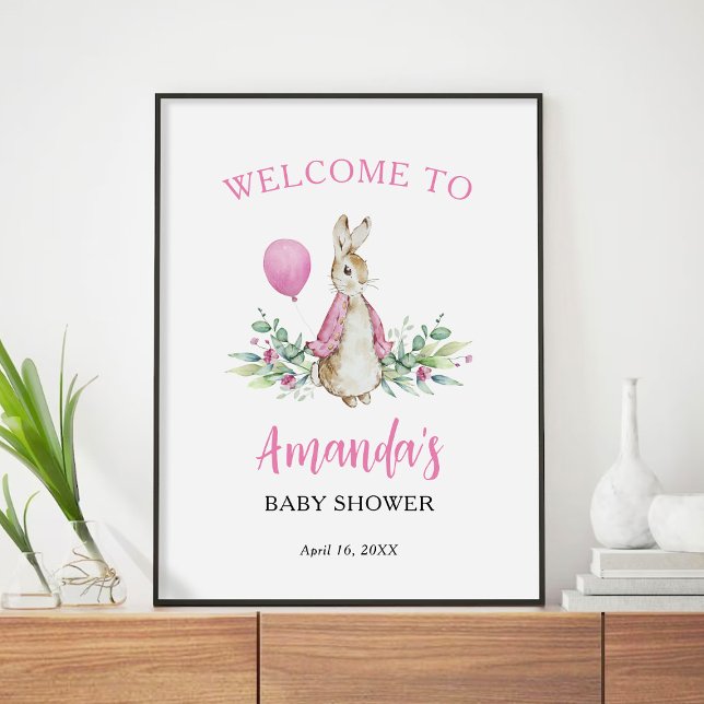 Peter Rabbit Pink Welcome Sign (Creator Uploaded)