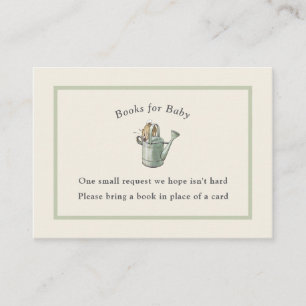 Peter Rabbit Sage Green Vintage Baby Book Enclosure Card