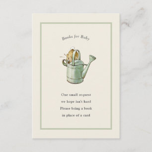 Peter Rabbit Sage Green Vintage Baby Book Enclosure Card