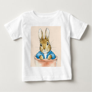 Peter Rabbit Sitting in Pot  Baby T-Shirt