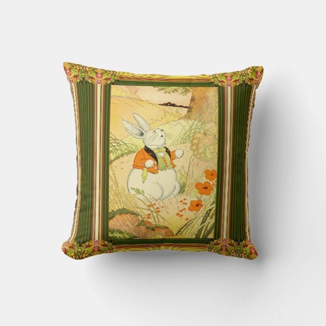 Peter Rabbit Throw Pillow (Front)