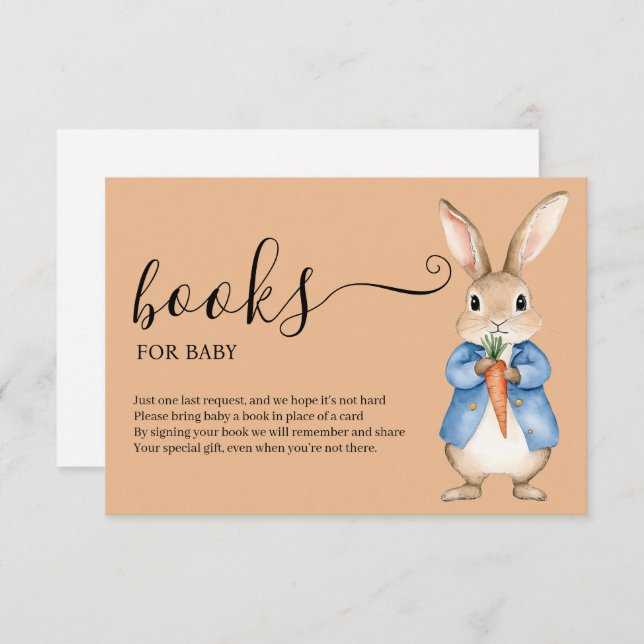 PETER RABBIT VEGIE BASKET BOOKS FOR BABY  ENCLOSURE CARD (Front/Back)