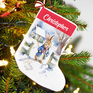 Peter Rabbit vintage watercolor Christmas Small Christmas Stocking