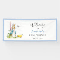 Peter Rabbit Welcome sign Boy Baby Shower 