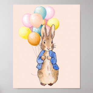 Peter Rabbit with Daisies Poster