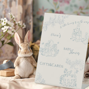 Peter Rabbit's mum Baby Shower Gift&Card Pedestal Sign