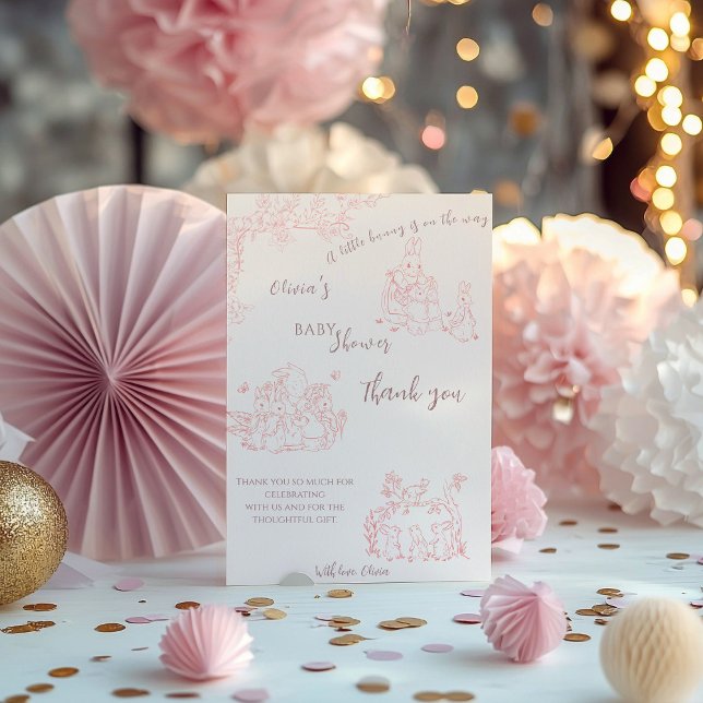 Peter Rabbit's mum Baby Shower Thank You Card (Creator Uploaded)