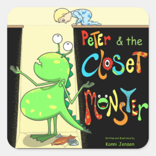 Peter & the Closet Monster, cover Square Sticker