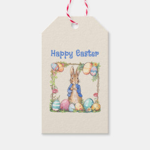 Peter the Easter Rabbit Easter Eggs Happy Easter Gift Tags