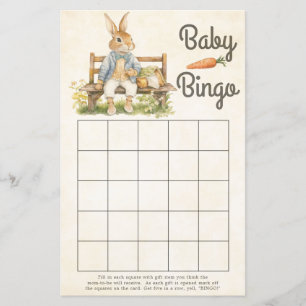 Peter The Rabbit - Baby Shower bingo game