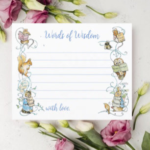 Peter the Rabbit Baby Shower Words of Wisdom