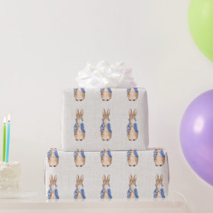 Peter the Rabbit Blowing a White Bubble gum   Wrapping Paper
