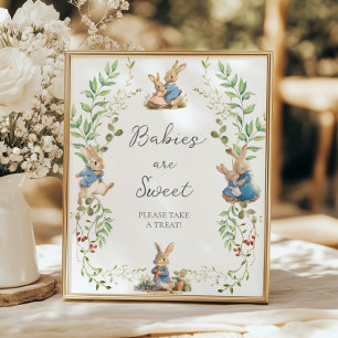 Peter the Rabbit Botanical Babies Are Sweet Poster