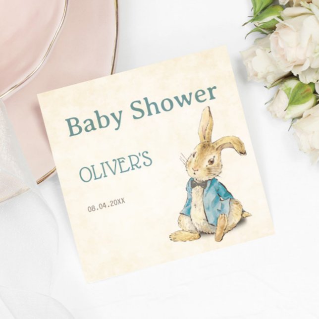 Peter The Rabbit Boy Vintage Baby Shower Napkins (Creator Uploaded)