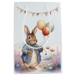Peter the rabbit buntings & balloons medium gift bag