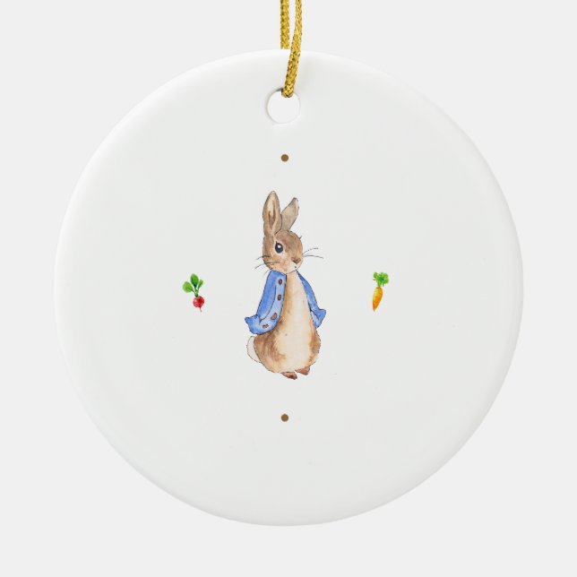 Peter the Rabbit Ceramic Tree Decoration (Front)