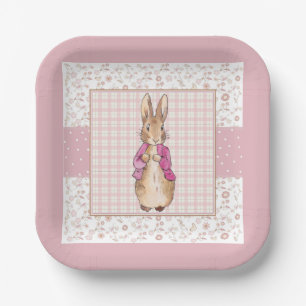 Peter the Rabbit Check & Floral pattern Paper Plate