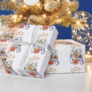 Peter the rabbit Christmas shopping Wrapping Paper