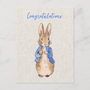 Peter the rabbit Congratulations Postcard