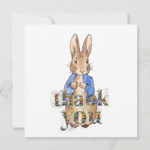 Peter the Rabbit Decorative Thank You text Card