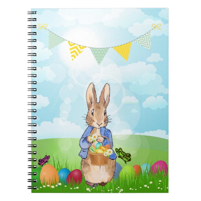 Peter the Rabbit Easter Bunny Rabbit Notebook (Front)